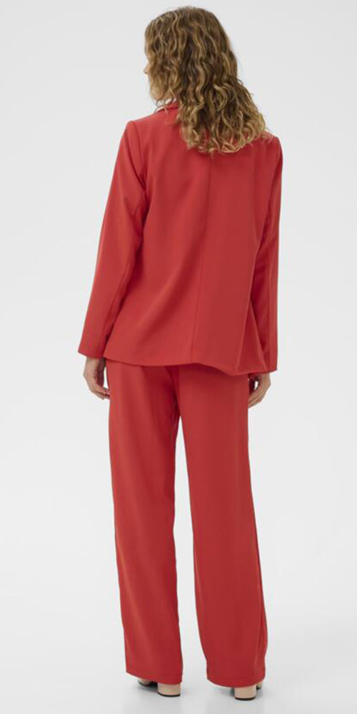 Cream Relaxed Fit Blazer, coral red