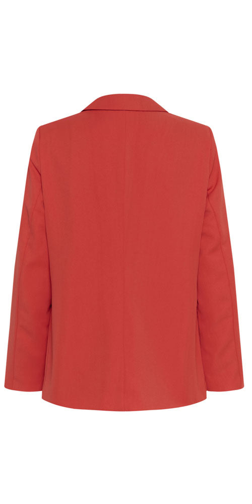 Cream Relaxed Fit Blazer, coral red