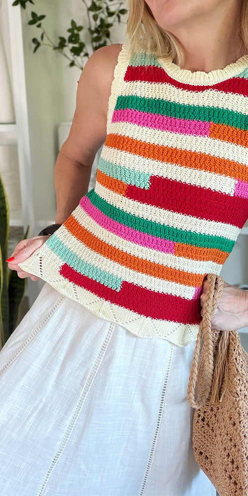 Multicoloured Crochet Top