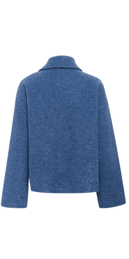 Culture Boiled Wool Zip Jacket, blue