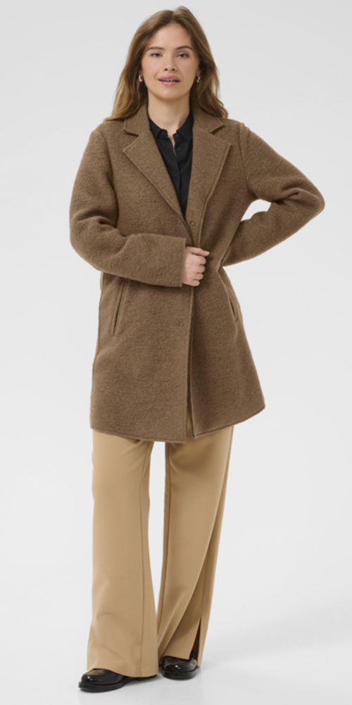 Culture Boiled Wool Jacket, caramel