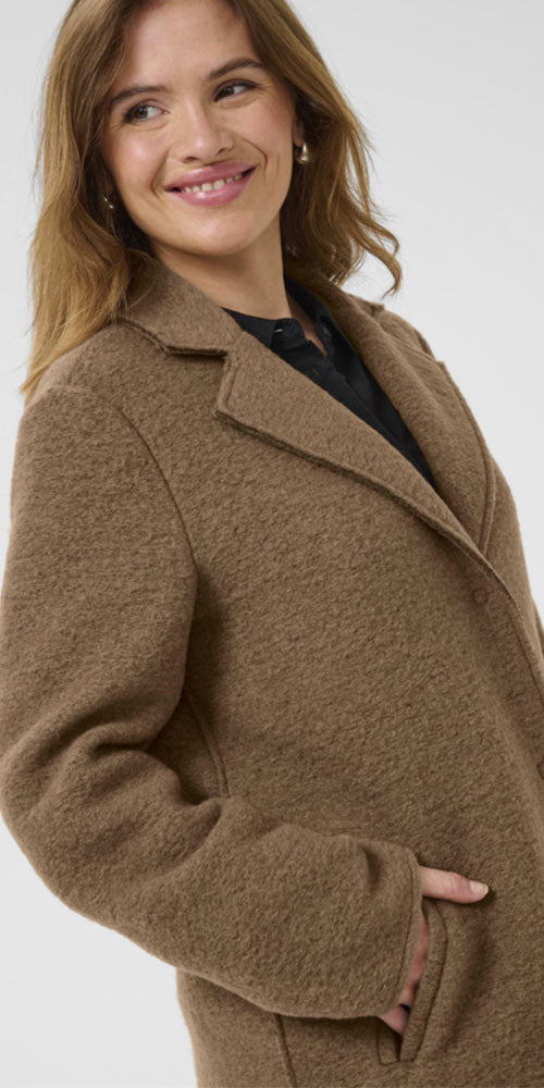 Culture Boiled Wool Jacket, caramel