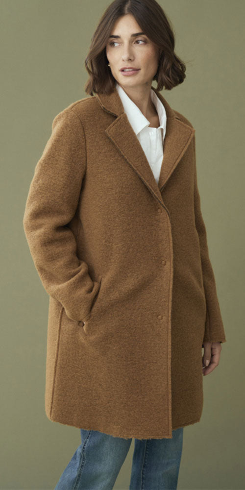 Culture Boiled Wool Jacket, caramel