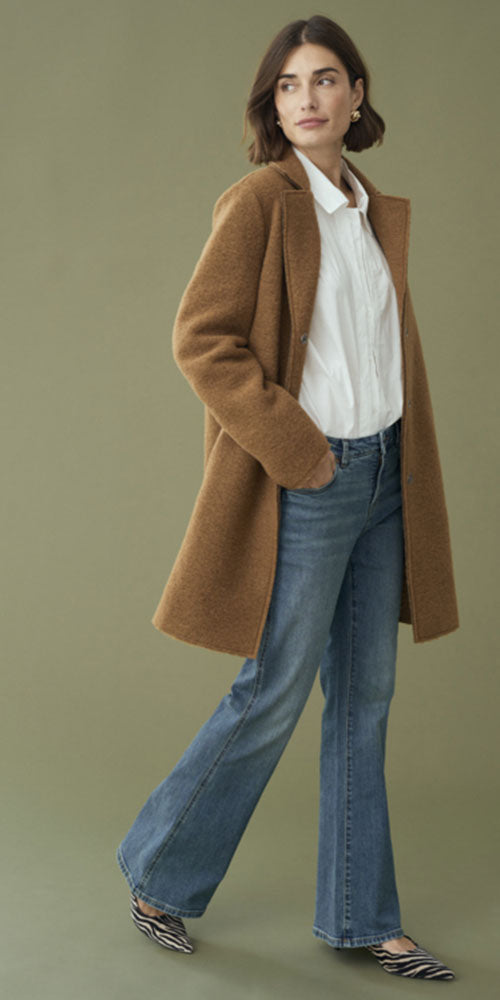 Culture Boiled Wool Jacket, caramel
