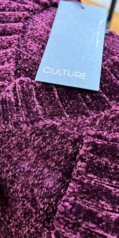 Culture Chenille V-Neck Sweater, bordeaux