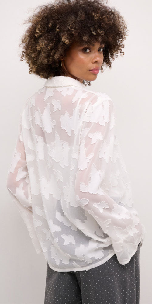 Culture Chiffon Burnout Blouse