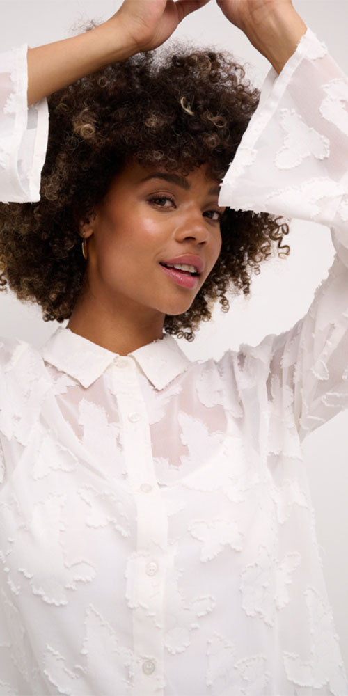 Culture Chiffon Burnout Blouse