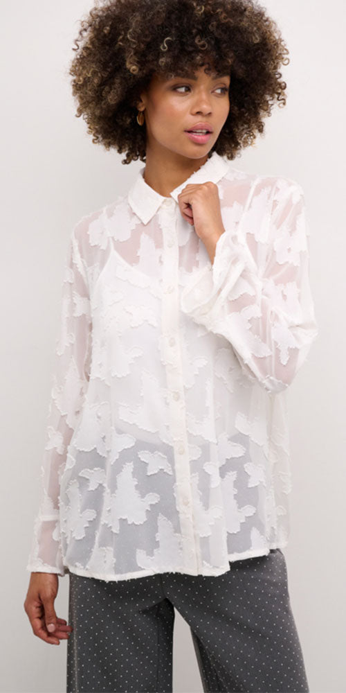 Culture Chiffon Burnout Blouse