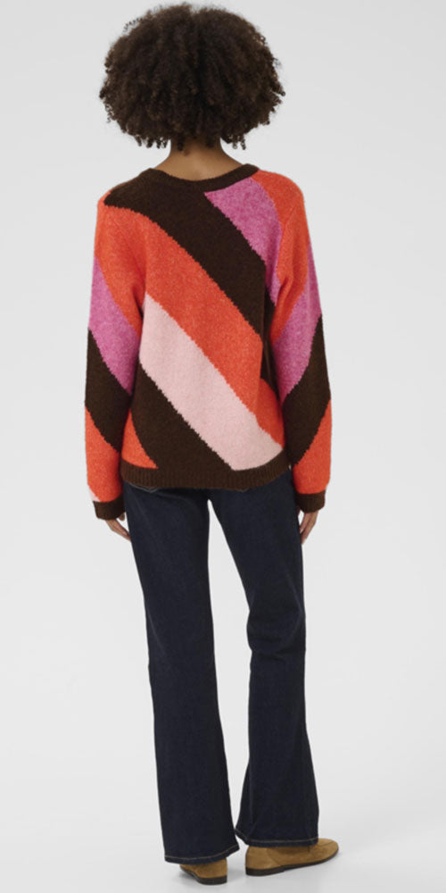 Culture Diagonal Stripe Sweater