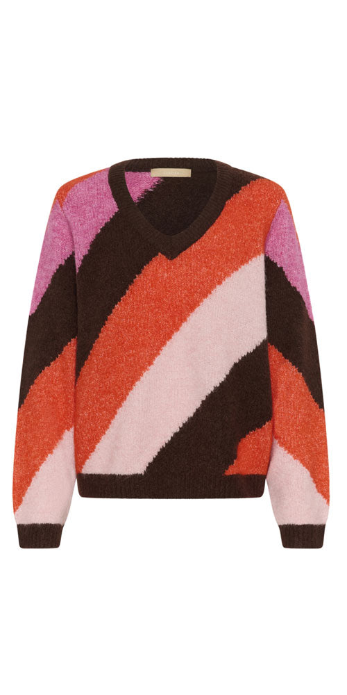 Culture Diagonal Stripe Sweater