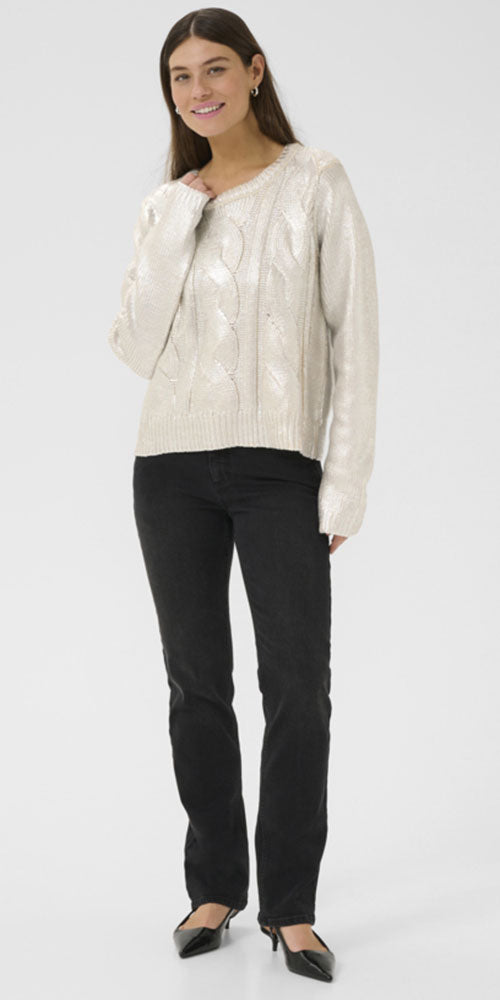Culture Frosted Cableknit Sweater