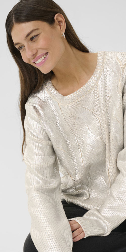Culture Frosted Cableknit Sweater