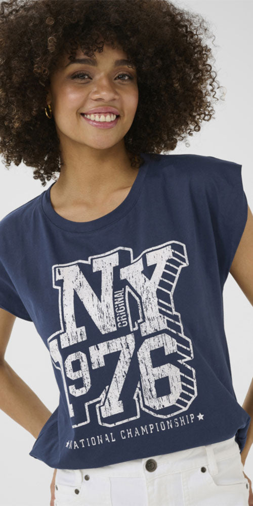Culture New York Tee, navy
