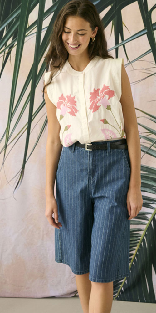 Culture Pinstriped Trouser Jorts