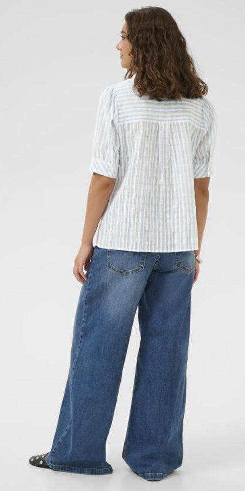 Culture Pointelle Striped Shirt