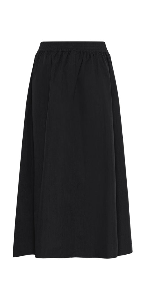 Culture Full Poplin Skirt, black