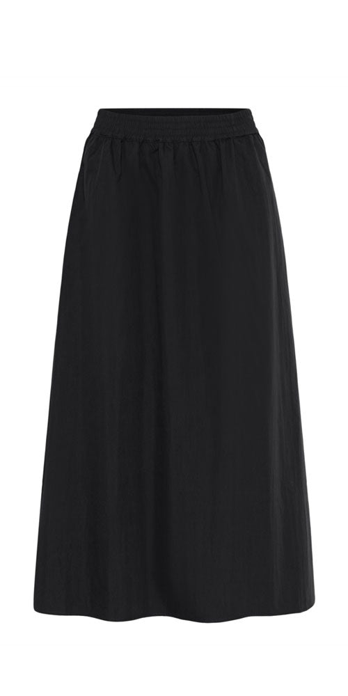 Culture Full Poplin Skirt, black