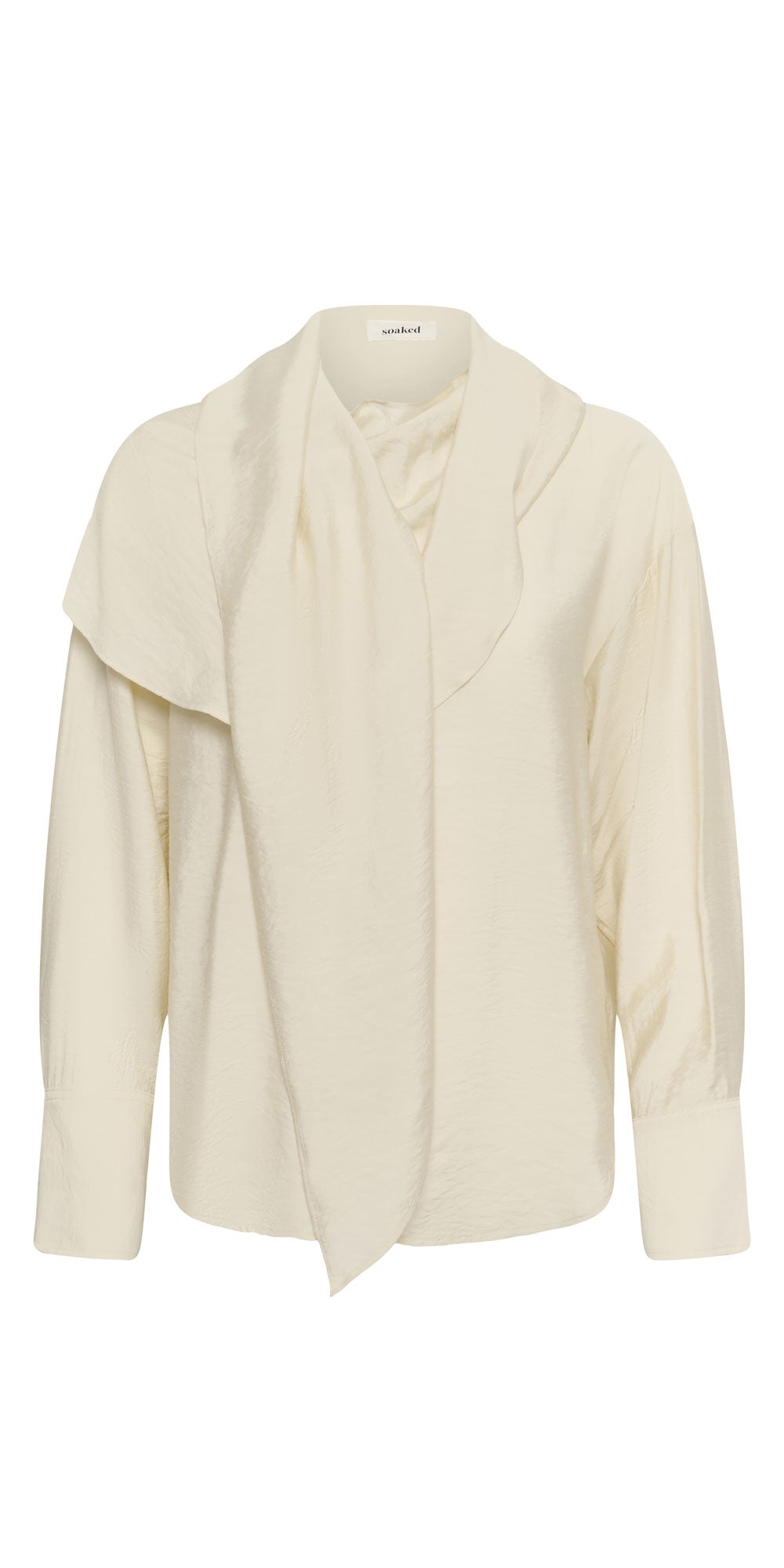 Soaked Scarf Blouse, sand shell