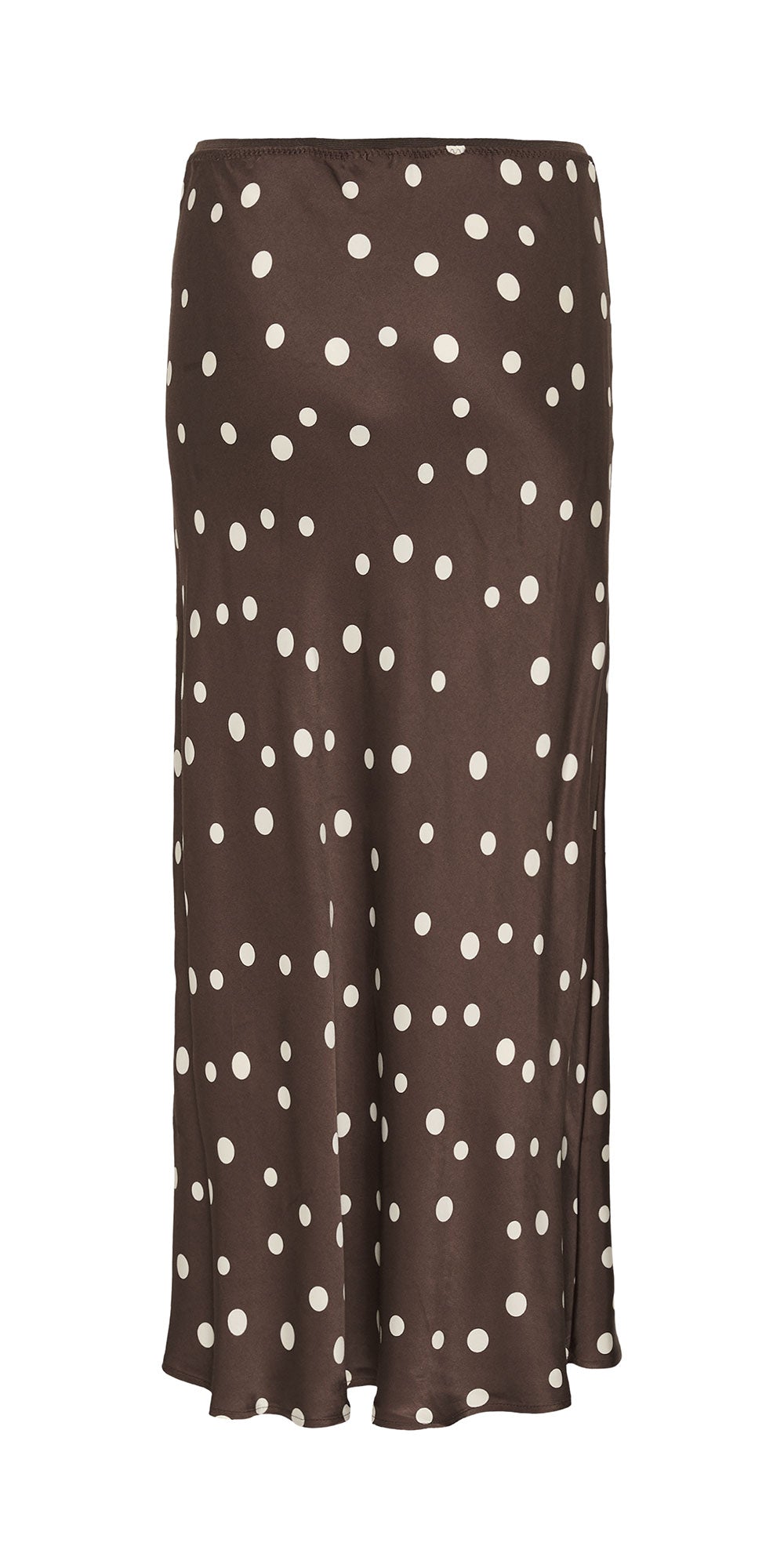 Culture Satin Polka Dot Skirt, brown