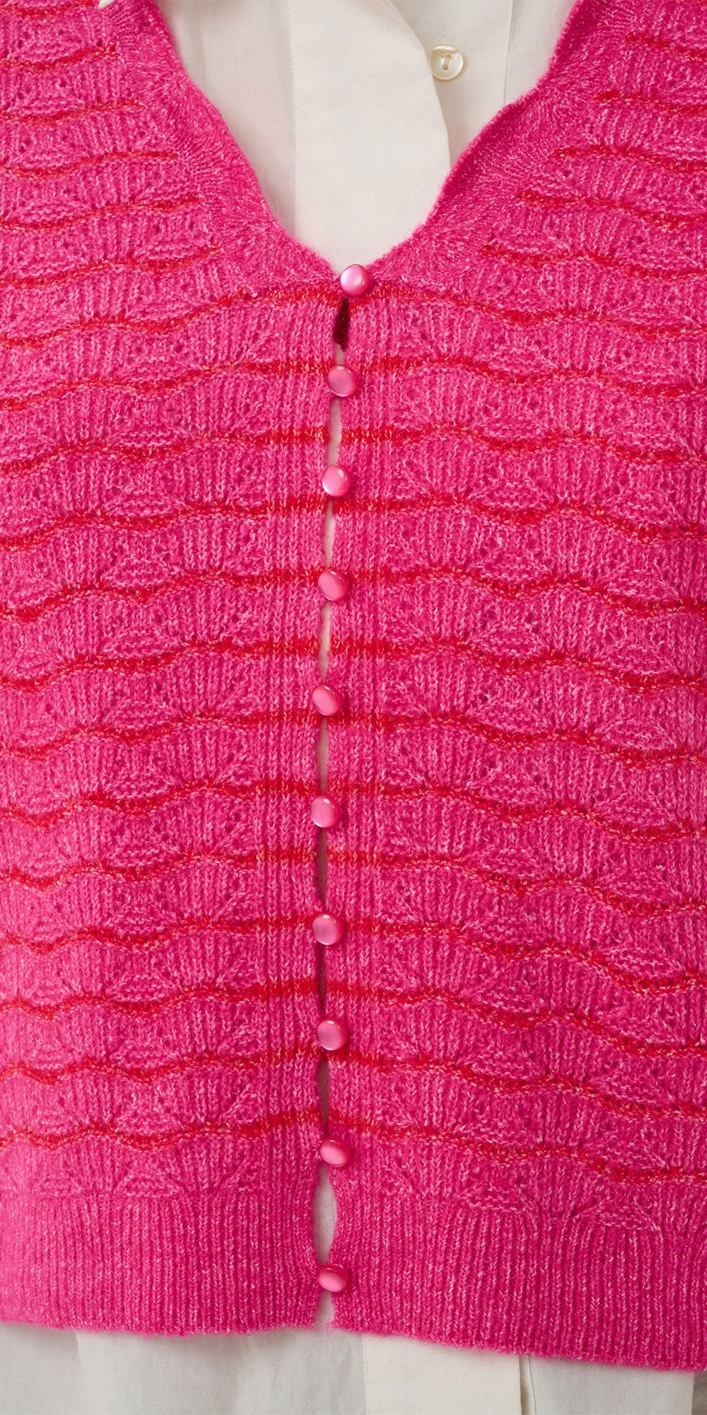 Culture Scalloped Straight-line Vest, pink