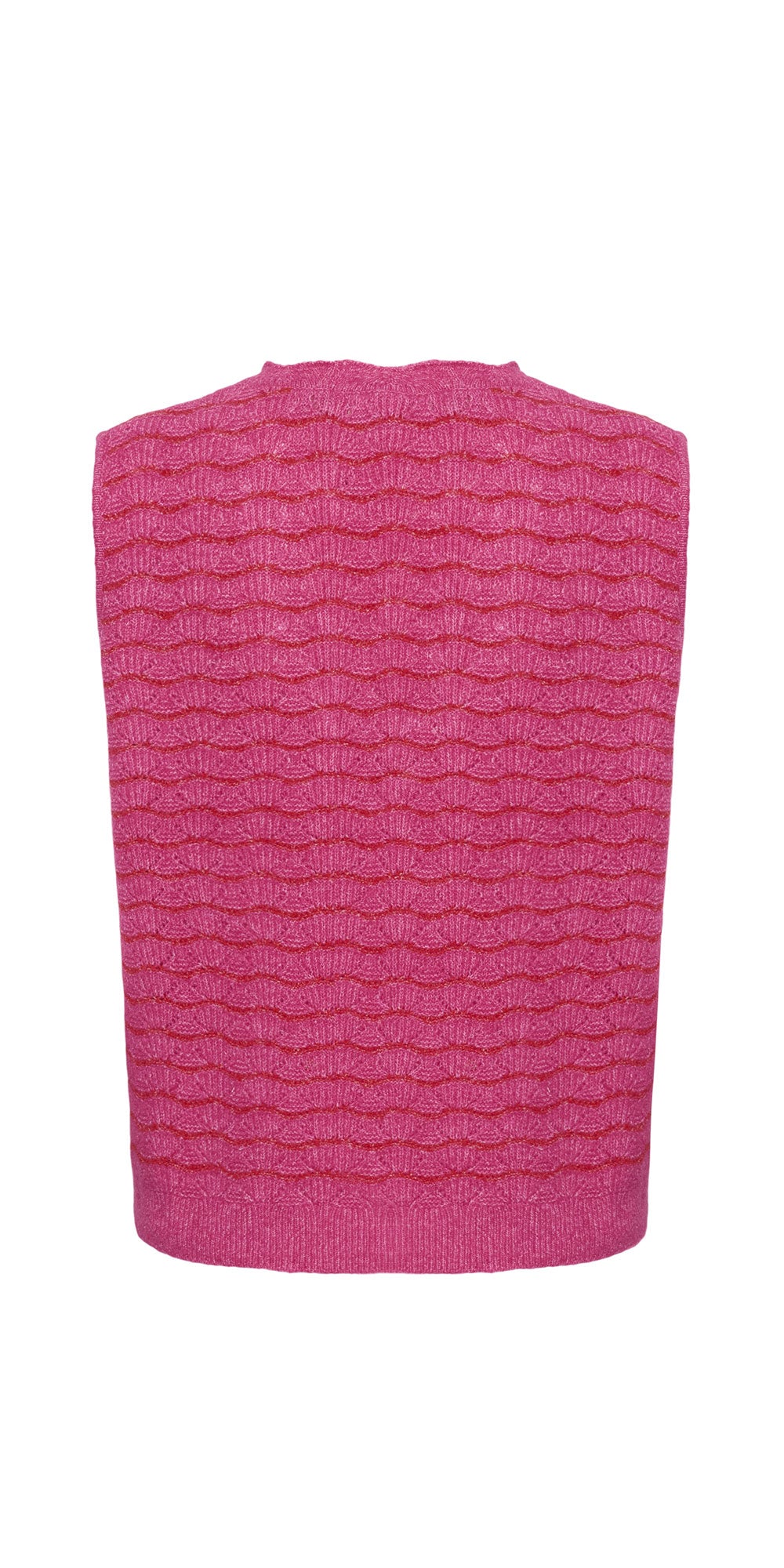Culture Scalloped Straight-line Vest, pink