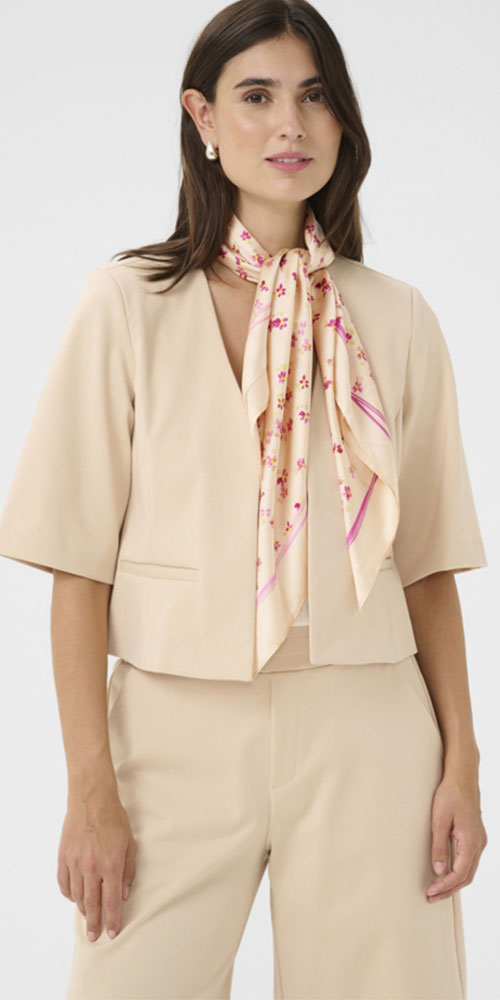 Culture Silk Scarf, pink floral