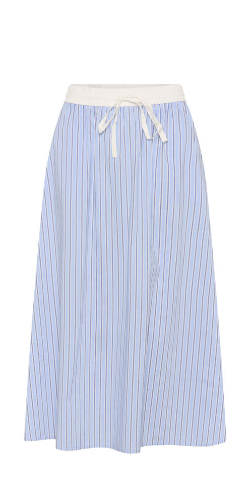 Culture Striped Poplin Skirt
