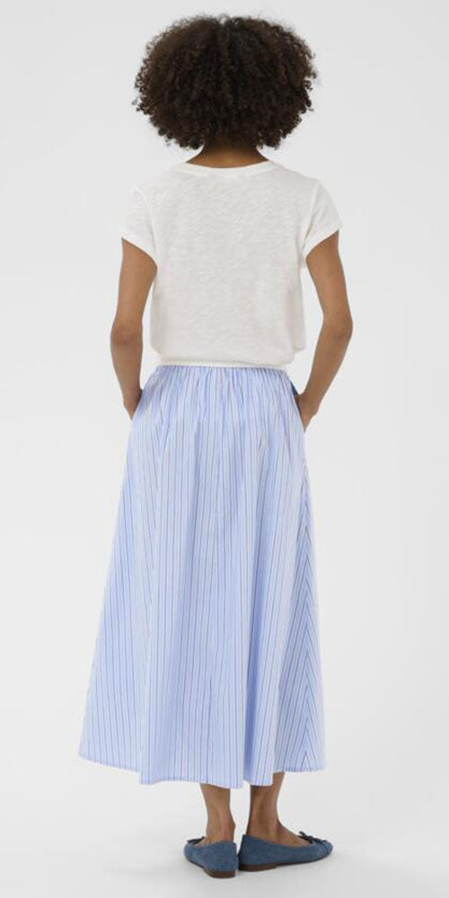 Culture Striped Poplin Skirt