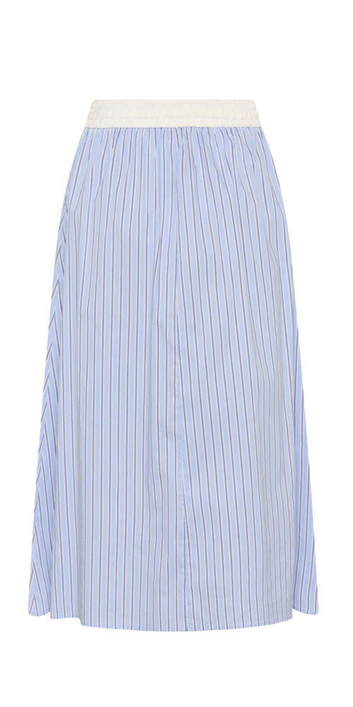 Culture Striped Poplin Skirt