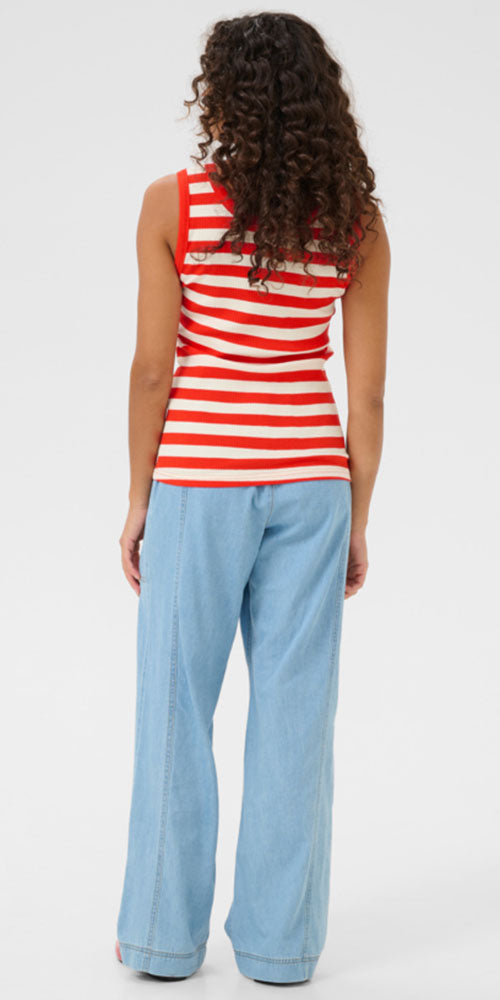 Culture Striped Tank Top, red