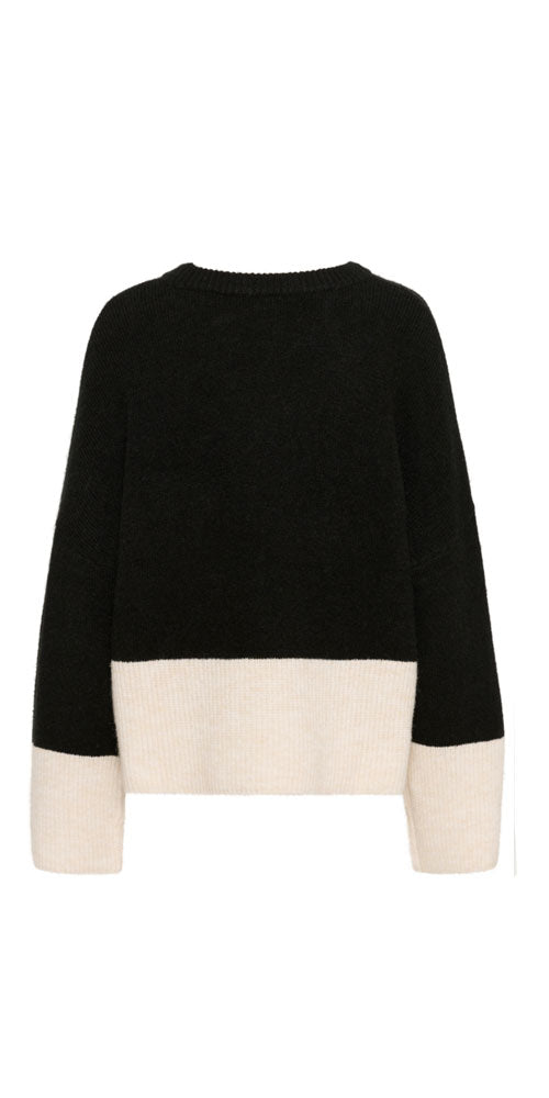 Culture Colour Blocked Pullover, black/white