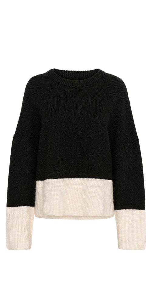 Culture Colour Blocked Pullover, black/white