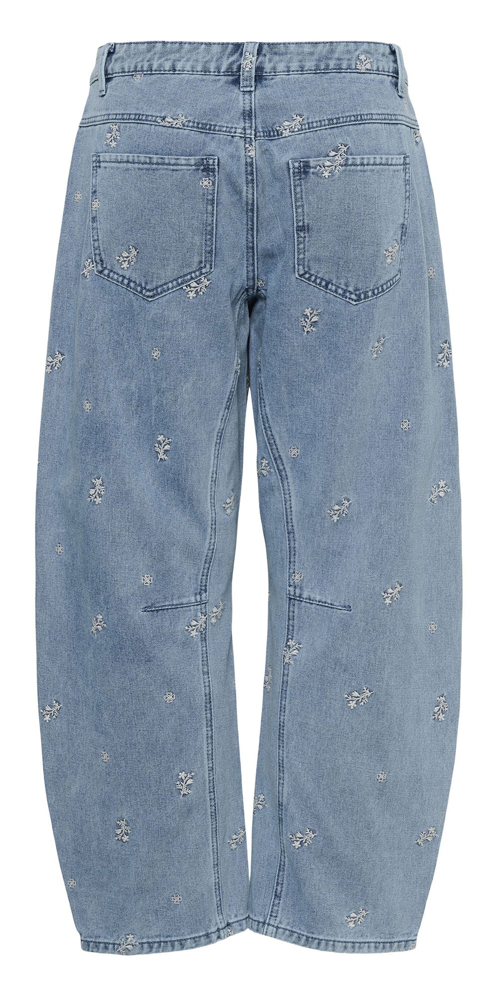 Culture Embroidered Barrel Jeans