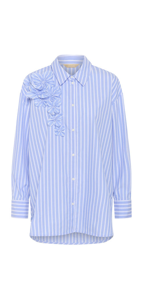 Culture Flower Embellished Button Shirt