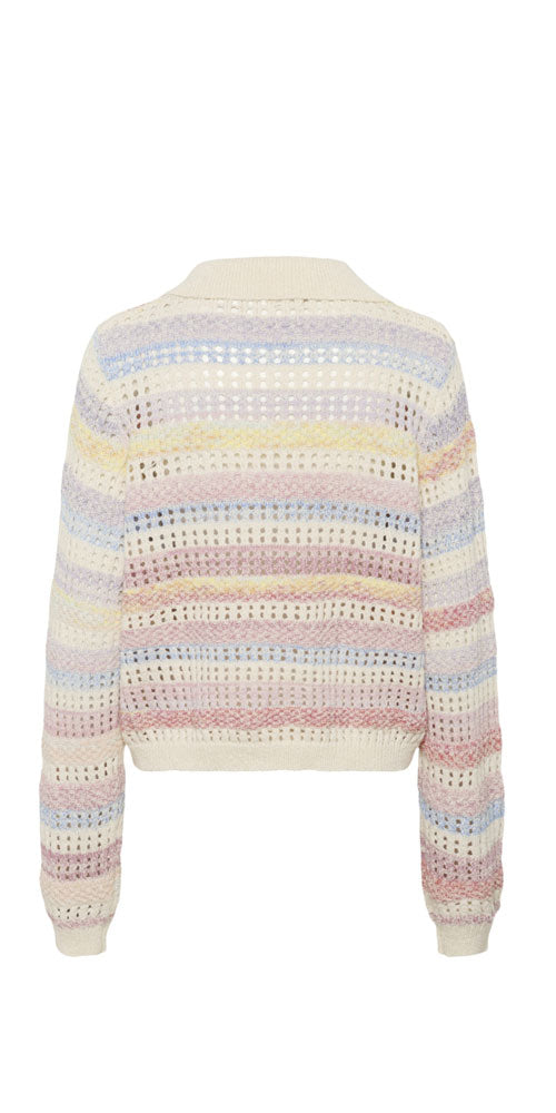 Culture Pastel Open Knit Polo