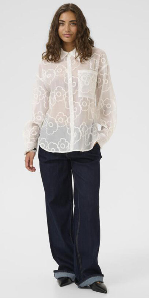 Culture Sheer Pop Flower Shirt