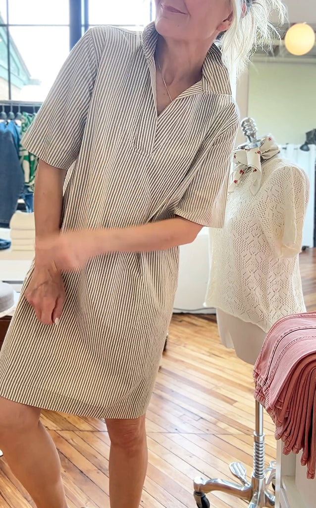 Kaffe Striped Cotton Tunic/Dress