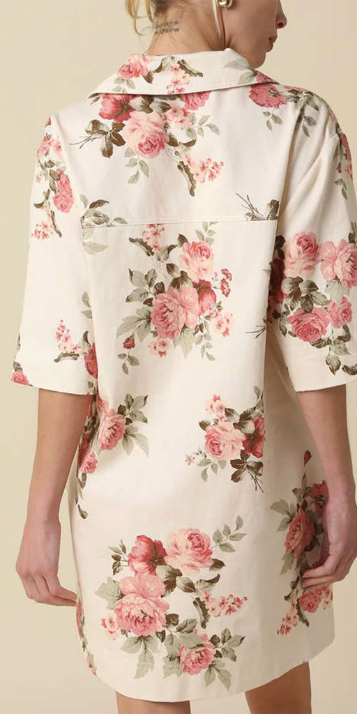 Floral Tunic Style Shift Dress