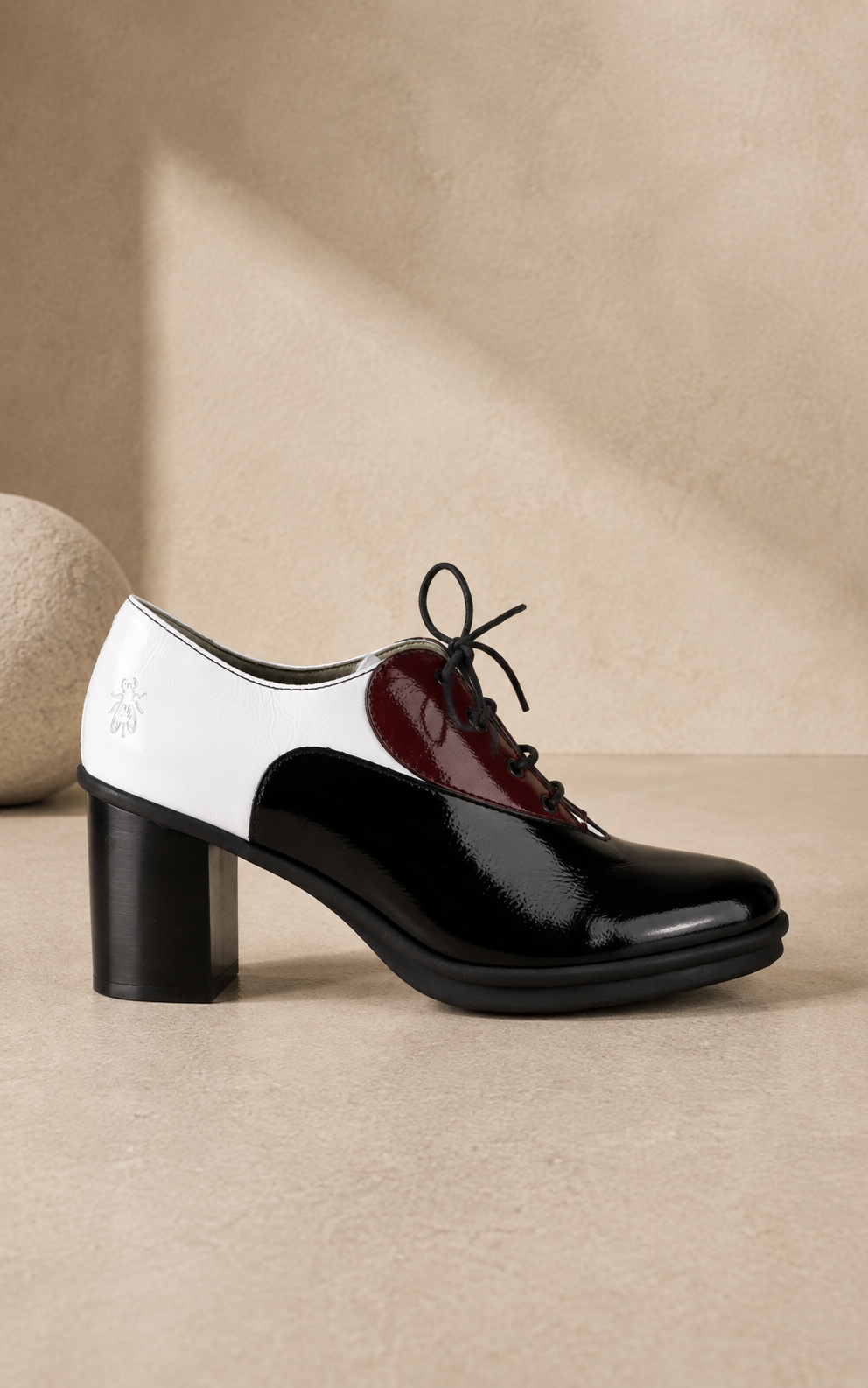 Fly London Geil, black/red/white