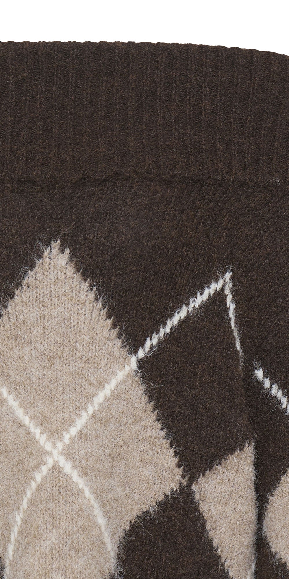 Fransa Argyle Cowl Neck Sweater