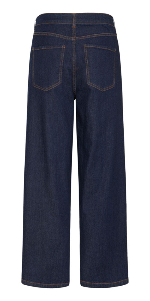 Fransa Dark Indigo Barrel Jeans