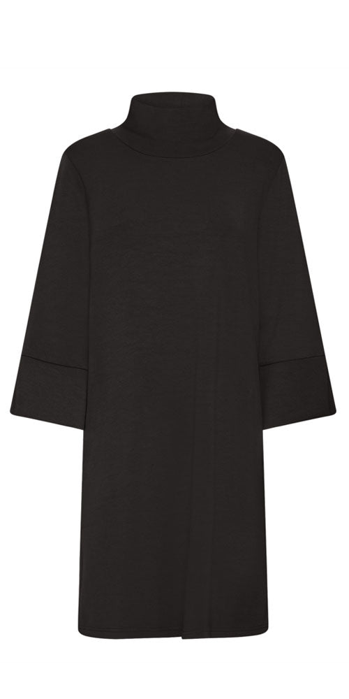 Fransa Bell Sleeve Cozy Dress, black
