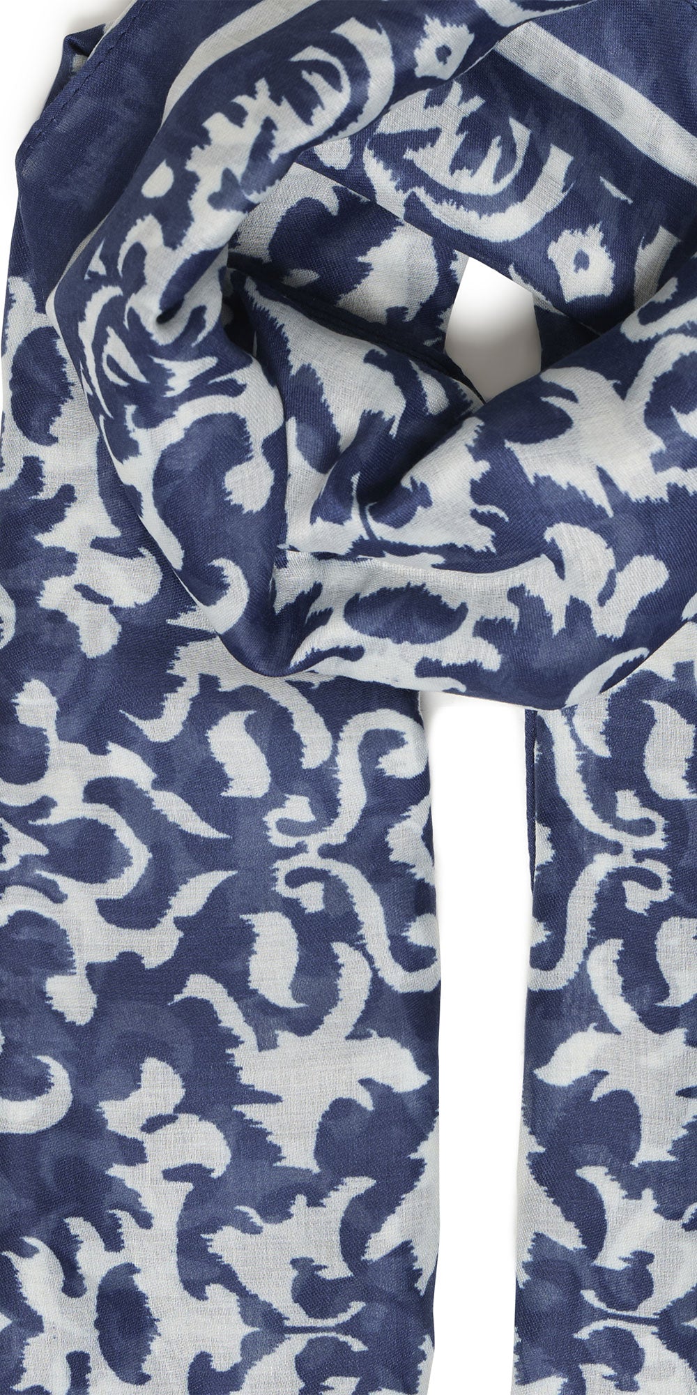 Fransa Blue Paisley Scarf