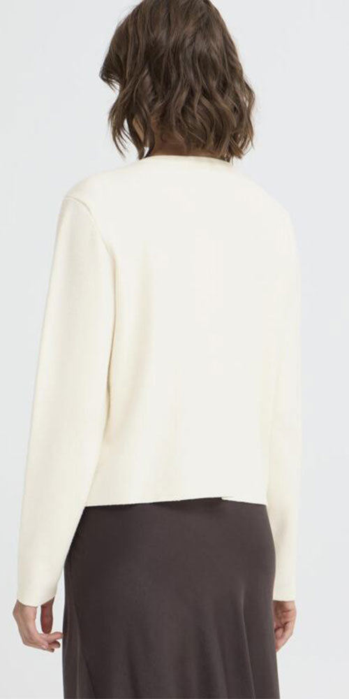 Fransa Bow Cardy, cream