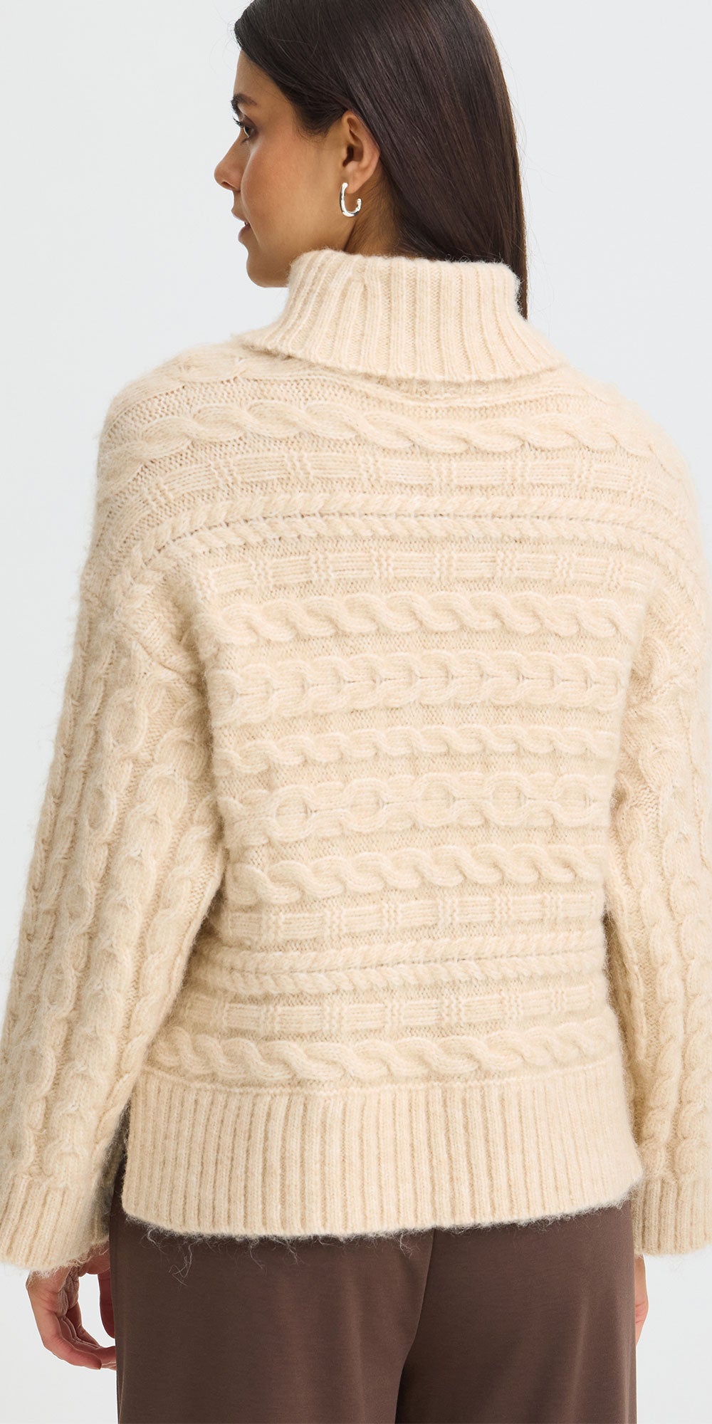 Fransa Boxy Cable Sweater