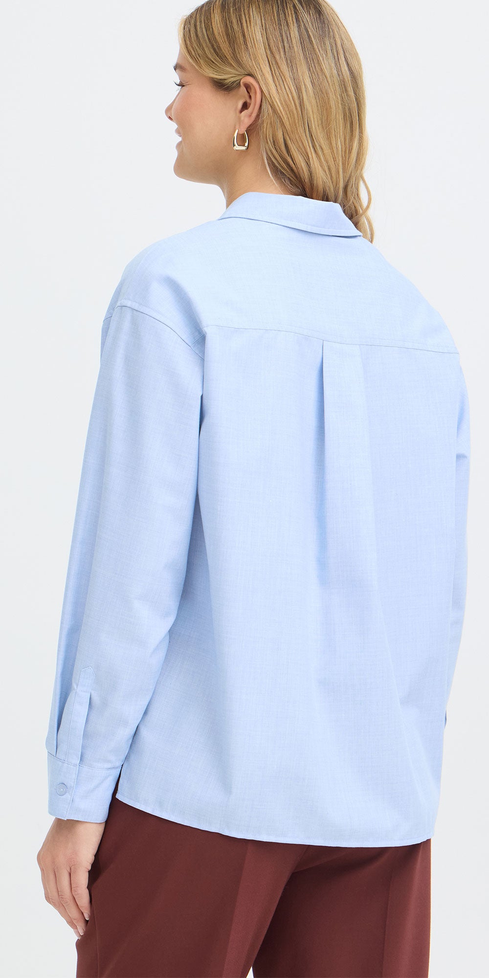 Fransa Button Shirt, sky blue