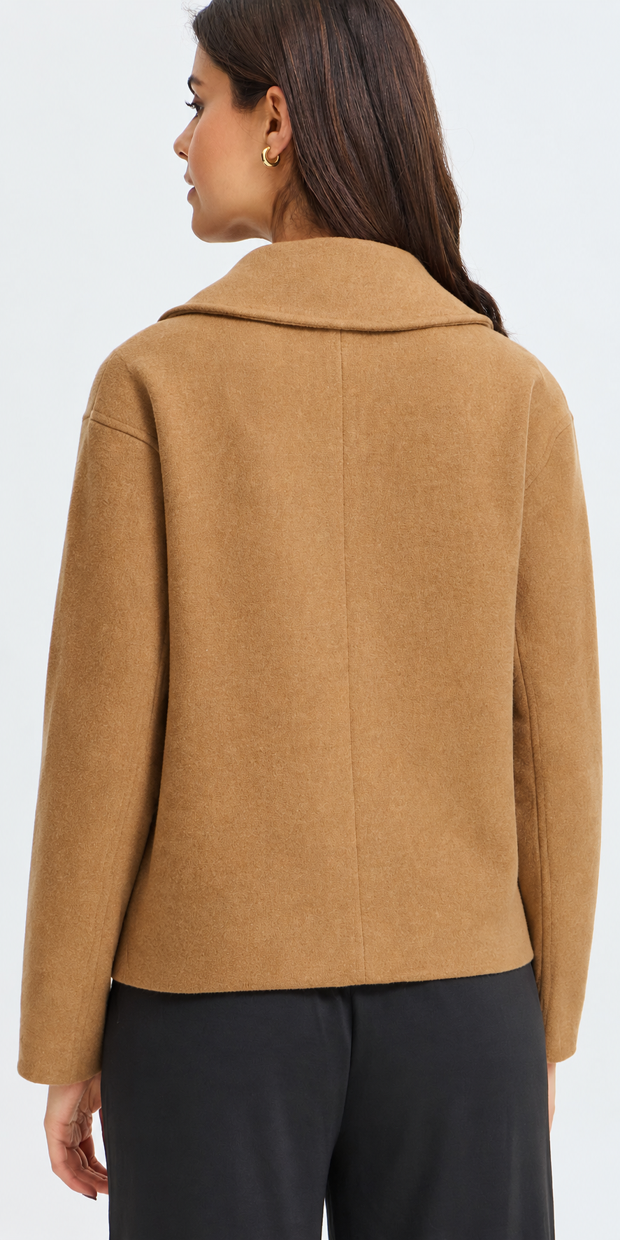 Fransa Pea Coat, camel