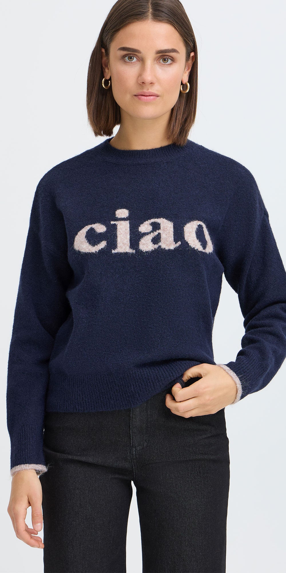 Fransa Ciao Sweater, navy