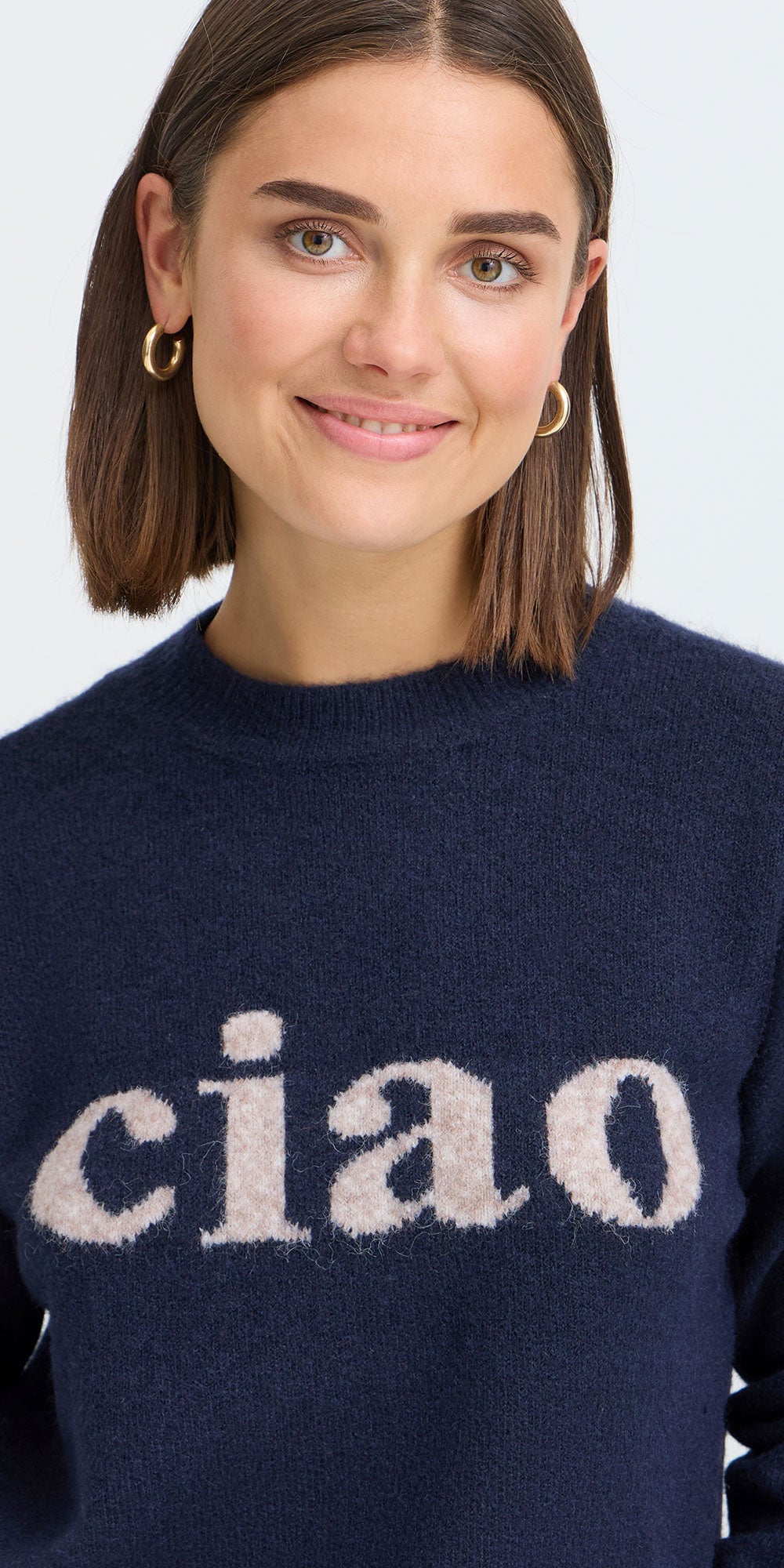 Fransa Ciao Sweater, navy