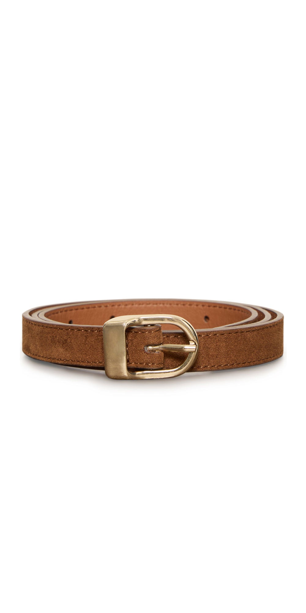 Fransa Faux Suede Belt, cognac